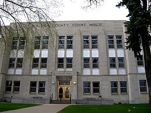 Burleigh County Courthouse in Bismarck, gelistet im NRHP mit der Nr. 85002980[1]