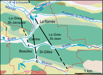 Carte du sous-sol de Candé.