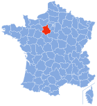 Posizion del dipartiment Eure-et-Loir in de la Francia