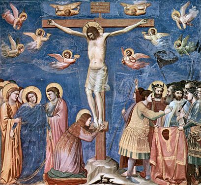 Giotto, Crucifixion (vers 1300), Padoue, église de l'Arena de Padoue.