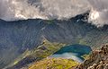 Komm Glaslyn dhyworth Crib Goch (Krib Rudh) war an Wodhva, Kembra