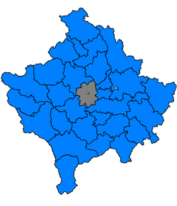 Location of Glogovac Gllogovc Drenasi Глоговац