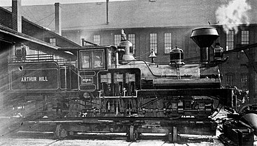 Arthur Hill at the Lima Locomotive Works.