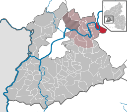 Trittenheims läge i distriktet Trier-Saarburg