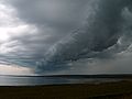 Der Varangerfjord bei typischem Wetter