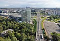 Overzicht van Petržalka vanuit de panoramatoren van de Nieuwe Brug