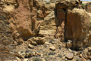 Chaco Prehistoric Stairway, Chaco National Cultural Historic Park, NM