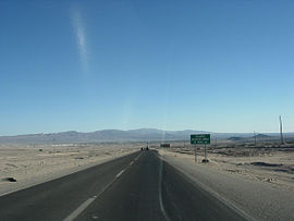 Calama im Tal von der Mine kommend