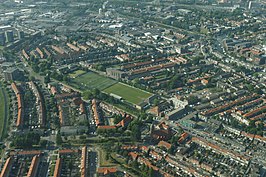 Luchtfoto van de Korte Akkeren, juni 2016