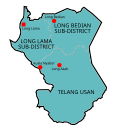 Map of Telang Usan District, Sarawak 砂拉越州德朗乌山县地图