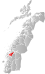 Leirfjord markert med rødt på fylkeskartet