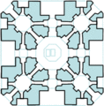 Simplified diagram of the Taj Mahal floor plan