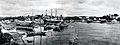 A circa-1870 view of Yarmouth's harbor, looking directly north to the East Main Street Bridge