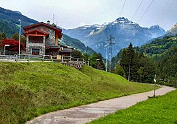 View of Punta Scais peak from Gromo