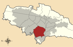 Location of the locality in the city of Bogotá