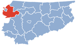 Localização do Condado de Elbląg na Vármia-Masúria.