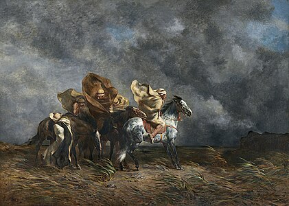 Windstorm on the Esparto Plains of the Sahara, 1864