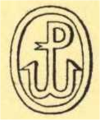 Sygnet wydawnictwa na stronie tytułowej książki „Polowanie na potwory morskie”, 1927