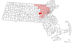 Location in Middlesex County in Massachusetts