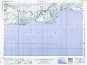 Carte de l'île de Komoran au Sud de Yos Sudarso