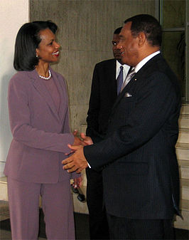 Perry Christie (rechts) met Condoleezza Rice (2006)