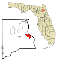 Location in Clay County and the state of Florida