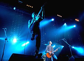 Franz Ferdinand performing live in 2006.