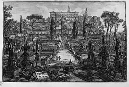 Vrtovi Ville d'Este, Giovanni Battista Piranesi (1761)