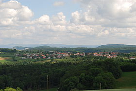 Rünenberg von der Strasse von Zeglingen nach Häfelfingen aus gesehen