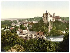 Vista del castillo (circa 1900).