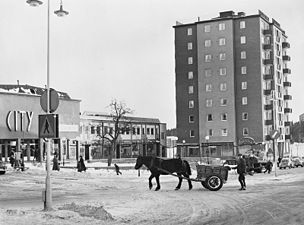 Nya torget och "Biograf City" 1953.