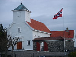 View of the local Blomvåg Church