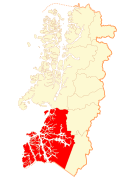 Lage der Kommune in der Region Aysén