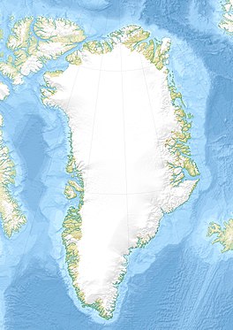 Map showing the location of Frederiksborg Glacier