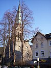 Kreuzkirche Brügge mit Gemeindehaus