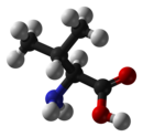 ▵ Molecuulmodel van L-valine