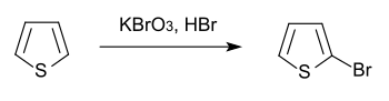 Herstellung von 2-Bromthiophen aus 2,3,5-Tribromthiophen