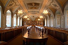 A long, ornate reading room