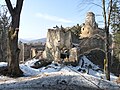 A view of the castle from the main gate, in early spring (March 2012)