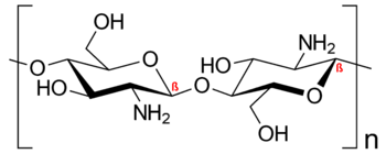 Strukturformel von 100 % deacetyliertem Chitosan