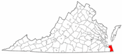 Location in the Commonwealth o Virginia.