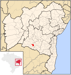 Location of Caculé in Bahia