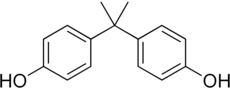 Structuurformule van bisfenol A