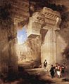 L'ingresso del grande tempio di Baalbek (1841)