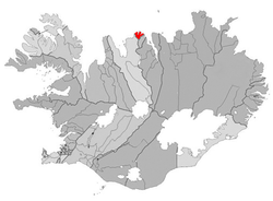 Location of the former Municipality of Siglufjörður