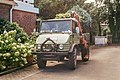 Unimog 421 mit Kranaufbau