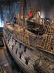 Regalskeppet Vasa utställt på Vasamuseet i Stockholm.