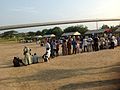 Voters lined up to vote