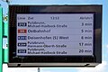 An electronic bus timetable in Germany