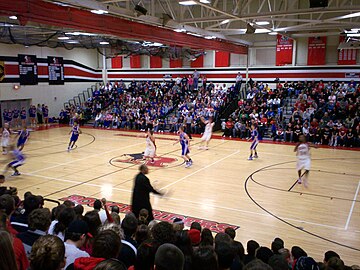 Boys basketball game vs. Ravenna, January 2010.